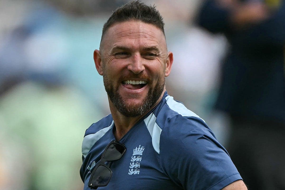 Brendon McCullum during his tenure as England's Test cricket coach.