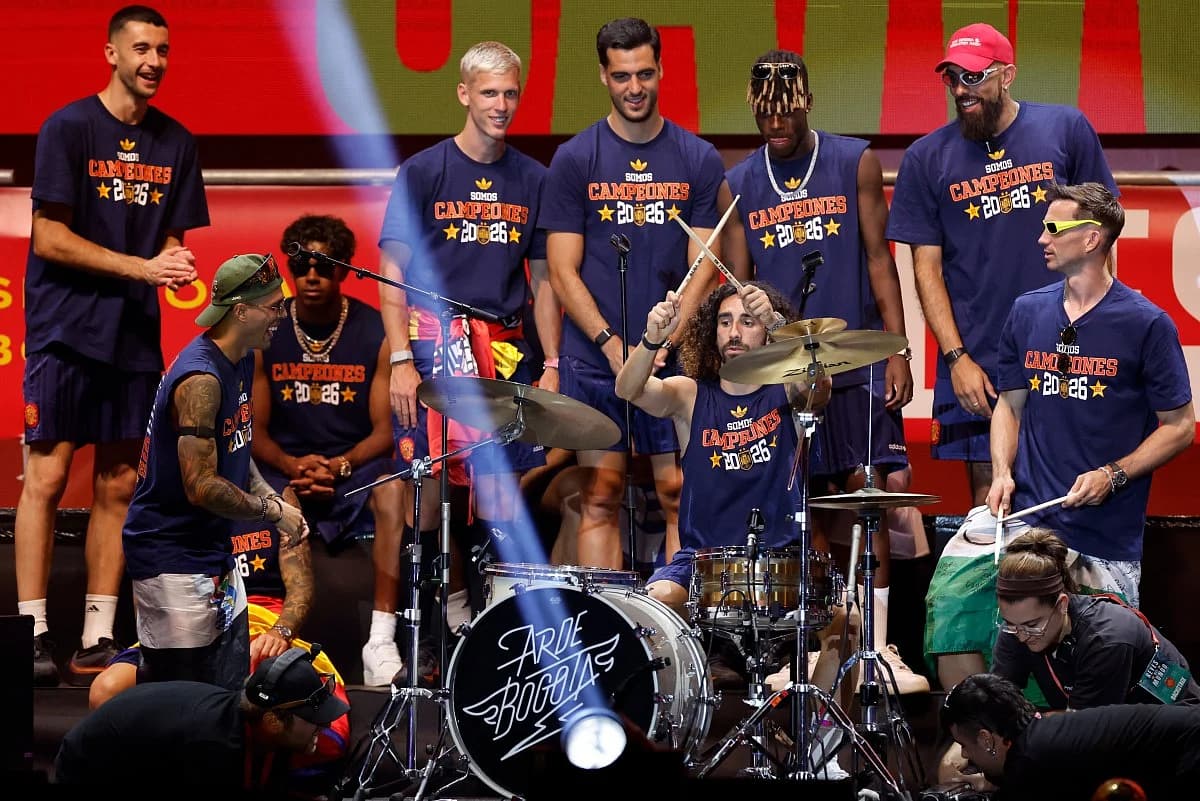 Spain celebrating their World Cup victory and top FIFA ranking