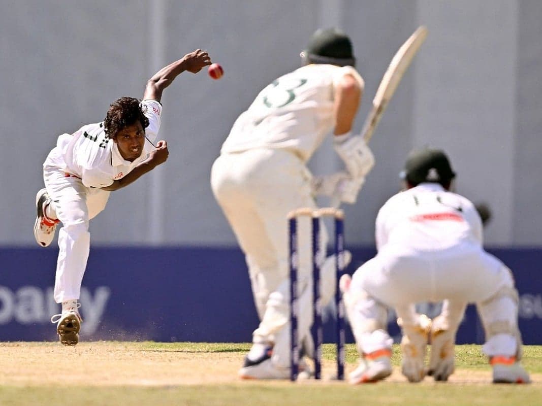 Bangladesh cricket team celebrating their historic Test victory in Australia