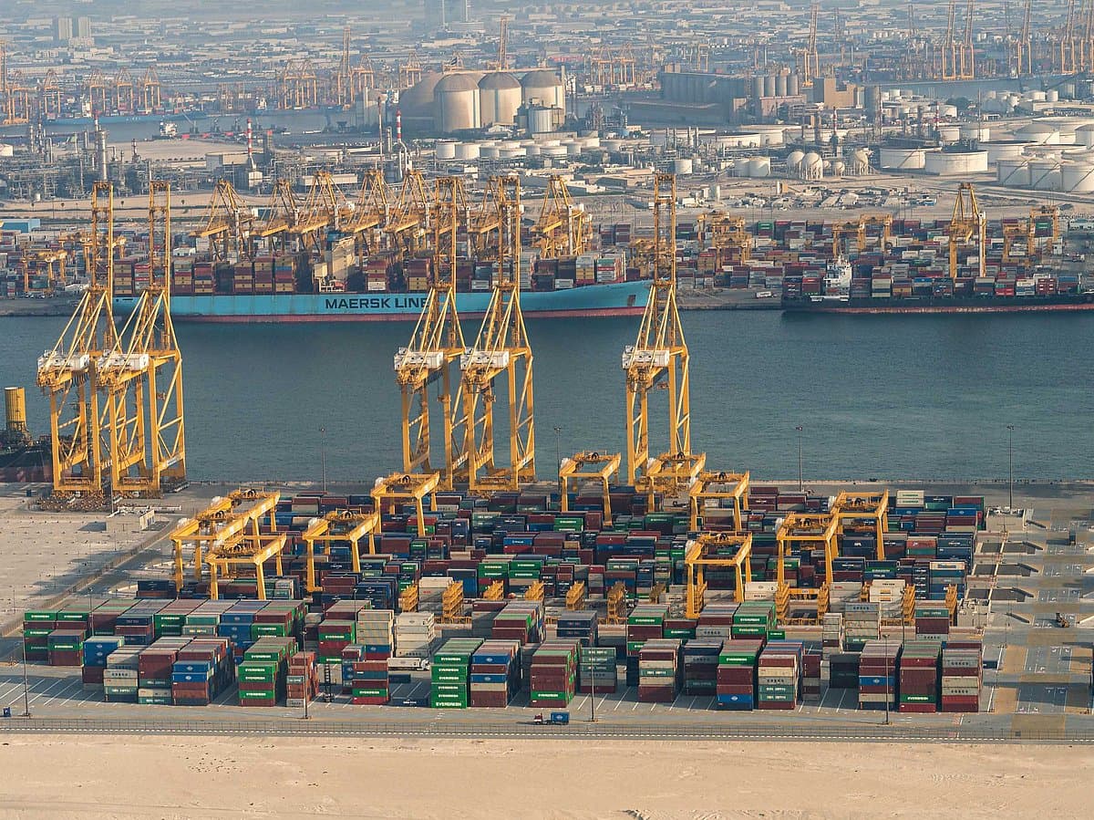 A visual representation of the UAE's multi-modal logistics network and its impact on global trade.