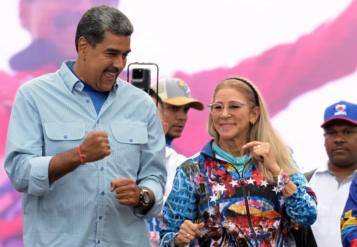 Nicolás Maduro and Cilia Flores with charges of conspiracy to commit torture highlighted.