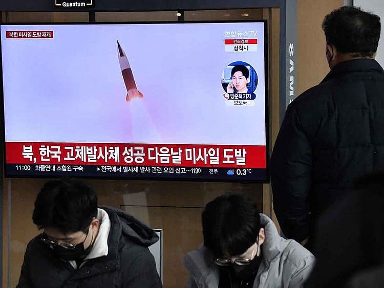 North Korean missile launch in response to US-South Korea military exercises