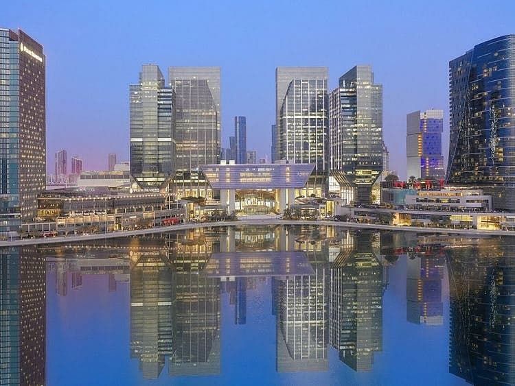 Abu Dhabi skyline with a focus on real estate development
