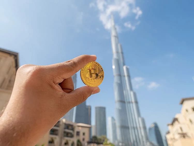 Infographic showing UAE's rise in the Henley Crypto Adoption Index with key scores and comparisons.