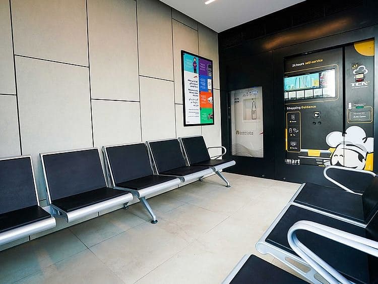 Air-conditioned rest area for delivery riders in Dubai