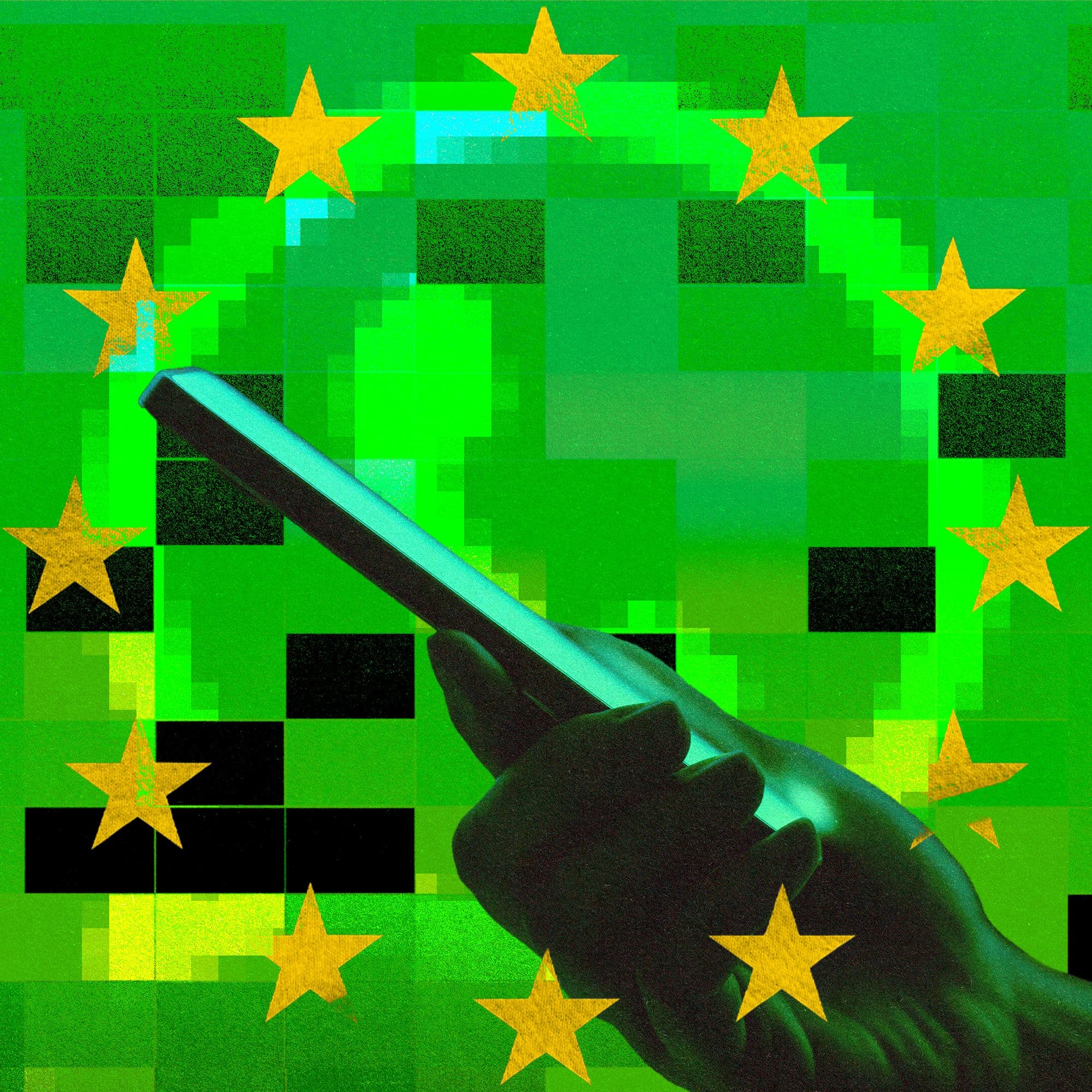 Illustration of the balance between child protection and privacy rights in digital communications.