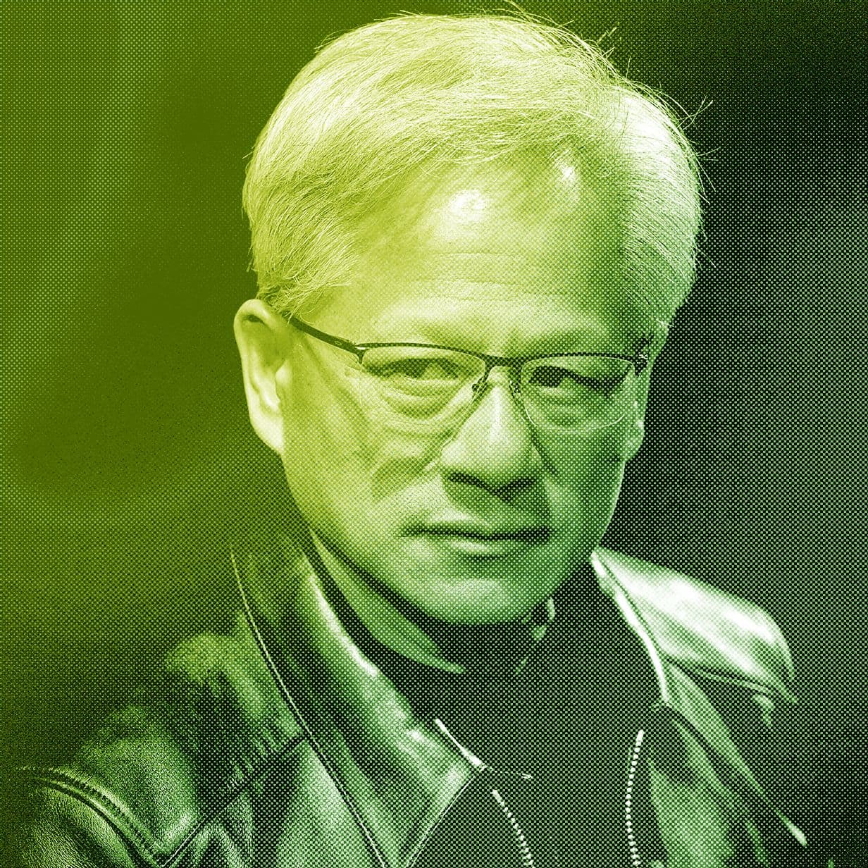 Nvidia logo with a backdrop of AI security themes