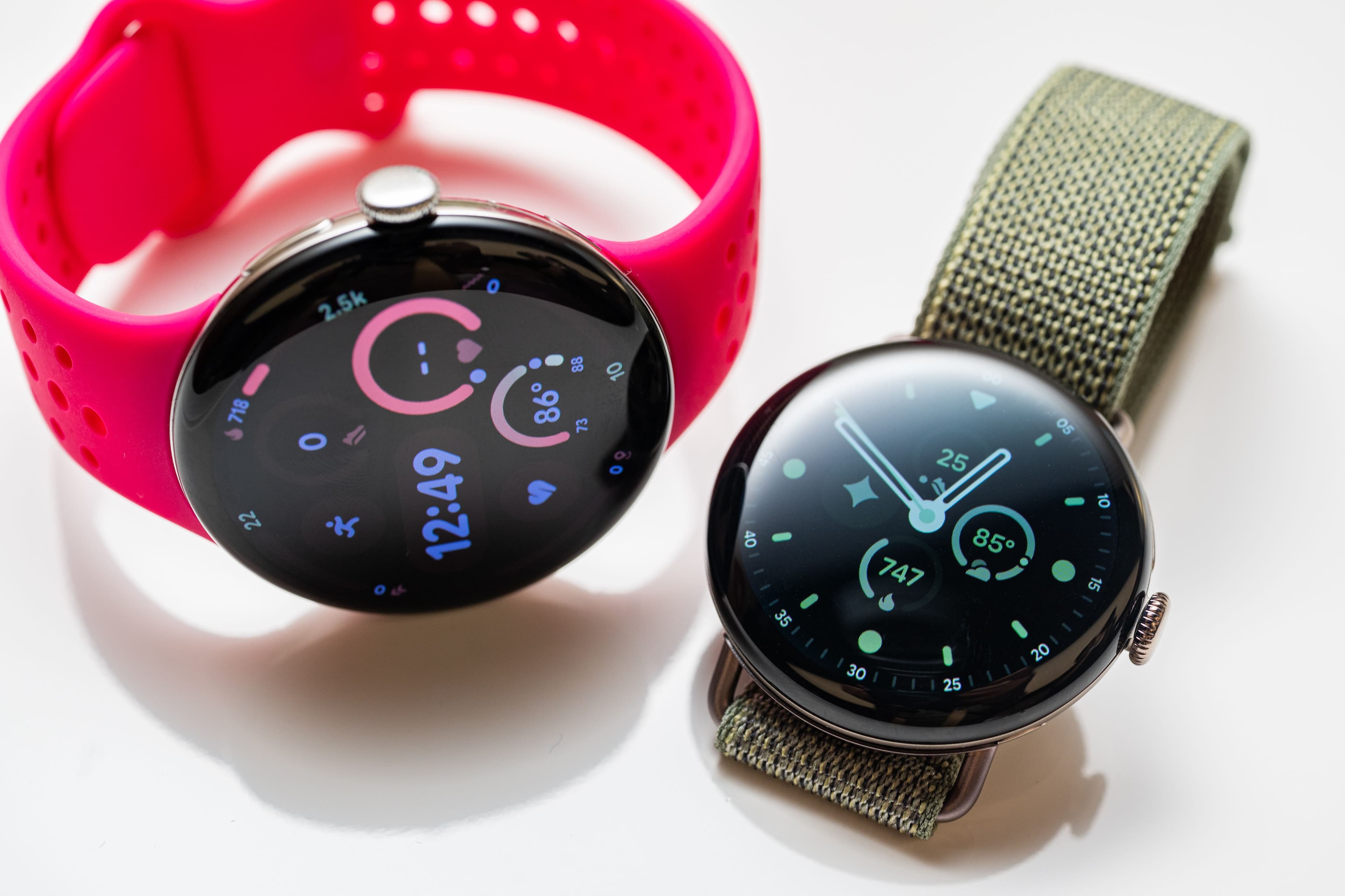 Google Pixel Watch 5 and Fitbit devices showcasing new health features.