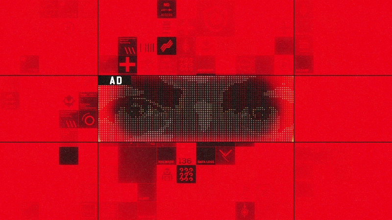 Illustration of spyware distribution through online advertisements targeting media organizations.