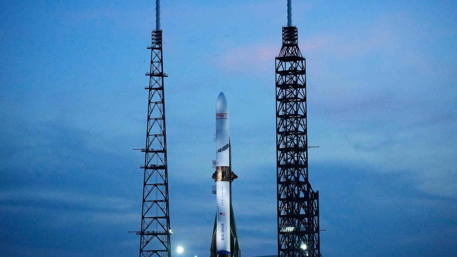 Blue Origin's New Glenn rocket during a test explosion