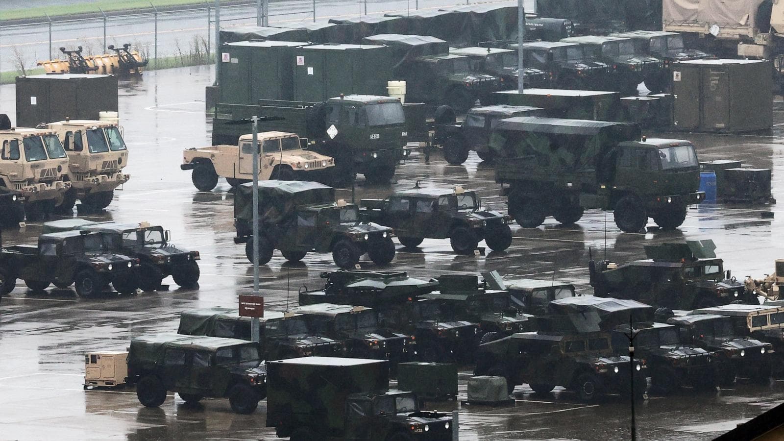 A visual representation of the US-South Korea military drills and North Korea's missile launches.
