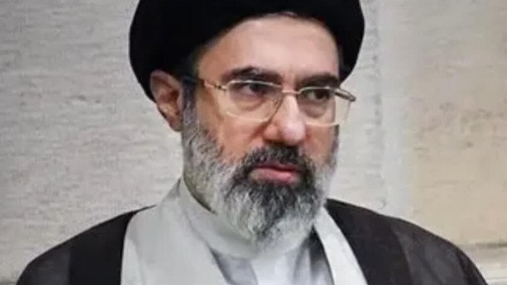 Mojtaba Khamenei during his father's funeral ceremony