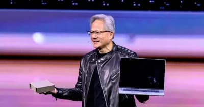 Nvidia CEO Jensen Huang at a tech conference