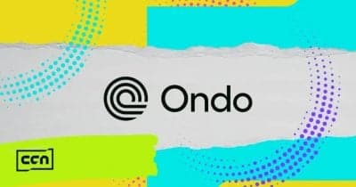 ONDO Finance logo with a graphic representation of tokenized assets growth