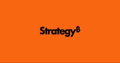 MicroStrategy logo with Bitcoin graphics illustrating financial strategy.