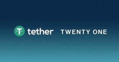 Tether logo with Bitcoin graphics illustrating the acquisition impact
