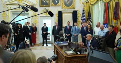President Trump discussing AI oversight and technology policy