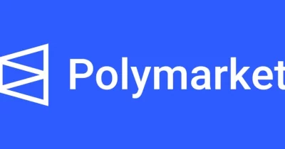Polymarket logo with a background of regulatory compliance symbols