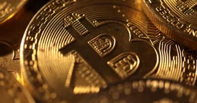 Bitcoin price chart showing decline below $73,000 amidst geopolitical tensions
