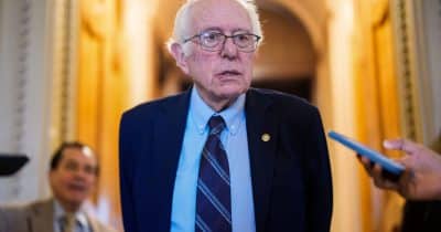Senator Bernie Sanders discussing public ownership of AI companies.