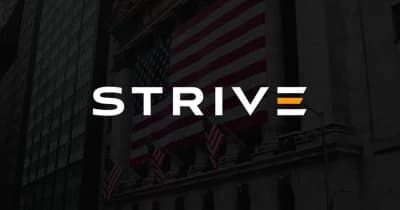 Strive Inc. logo with Bitcoin graphics illustrating corporate investment in cryptocurrency