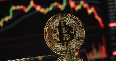 Graph showing Bitcoin's decline compared to the rise of AI stocks.