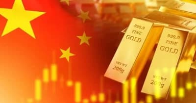 Graph showing China's gold reserve accumulation over 19 months