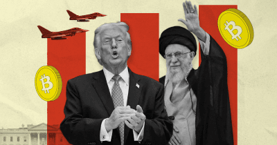 President Trump addressing the media on U.S.-Iran relations and military action threats.