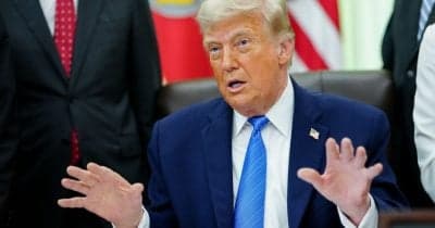 President Trump addressing the media about U.S. involvement in Iran's investment fund.