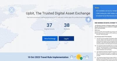 Upbit exchange interface showcasing new token listings