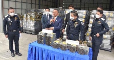 Thai authorities seizing illegal cryptocurrency mining rigs