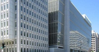 World Bank building with a focus on global development finance