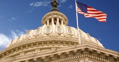 Illustration of cryptocurrency legislation debate between Democrats and GOP.