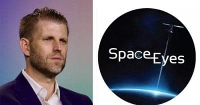 Space-Eyes logo with a backdrop of defense technology imagery
