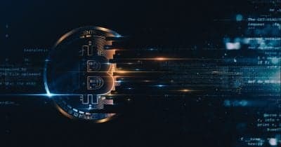 FalconX logo with a backdrop of cryptocurrency market charts