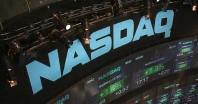 Nasdaq 100 market cap growth visual with tech stock highlights