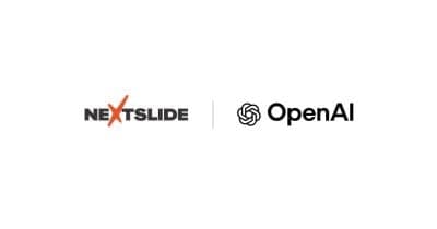 OpenAI logo with NextSlide branding, symbolizing the acquisition and enhanced capabilities.