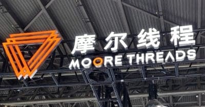 Moore Threads logo with stock market graphics