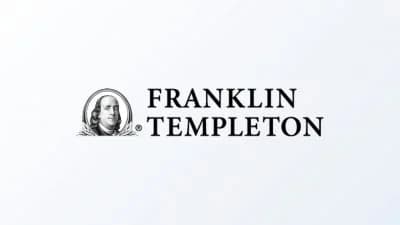 An infographic showing Franklin Templeton's hybrid ETFs combining U.S. equities and Bitcoin exposure.