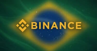 Clean graphical breakdown of Binance's license application to Brazil's Central Bank showing delisted tokens and restricted products.