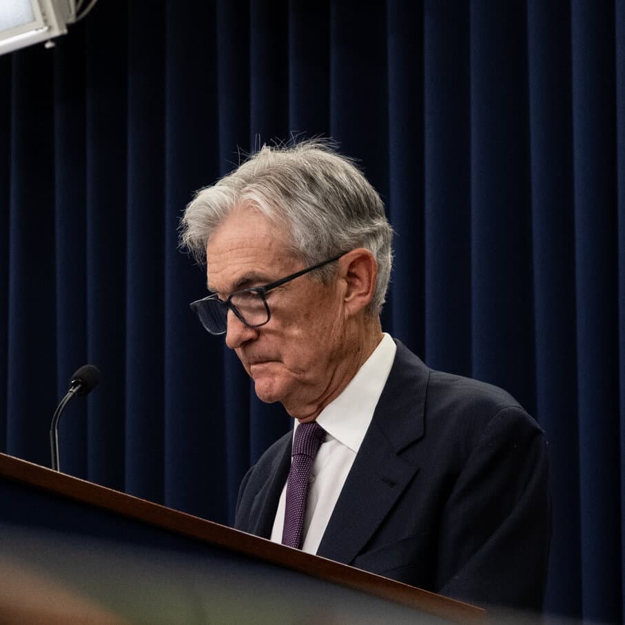 Jerome Powell announcing his decision to remain on the Federal Reserve Board.