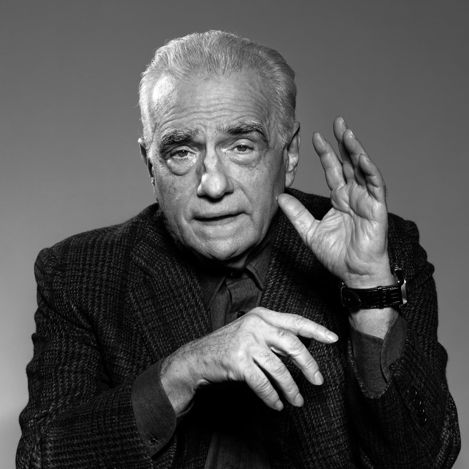 Martin Scorsese collaborating with AI technology for filmmaking