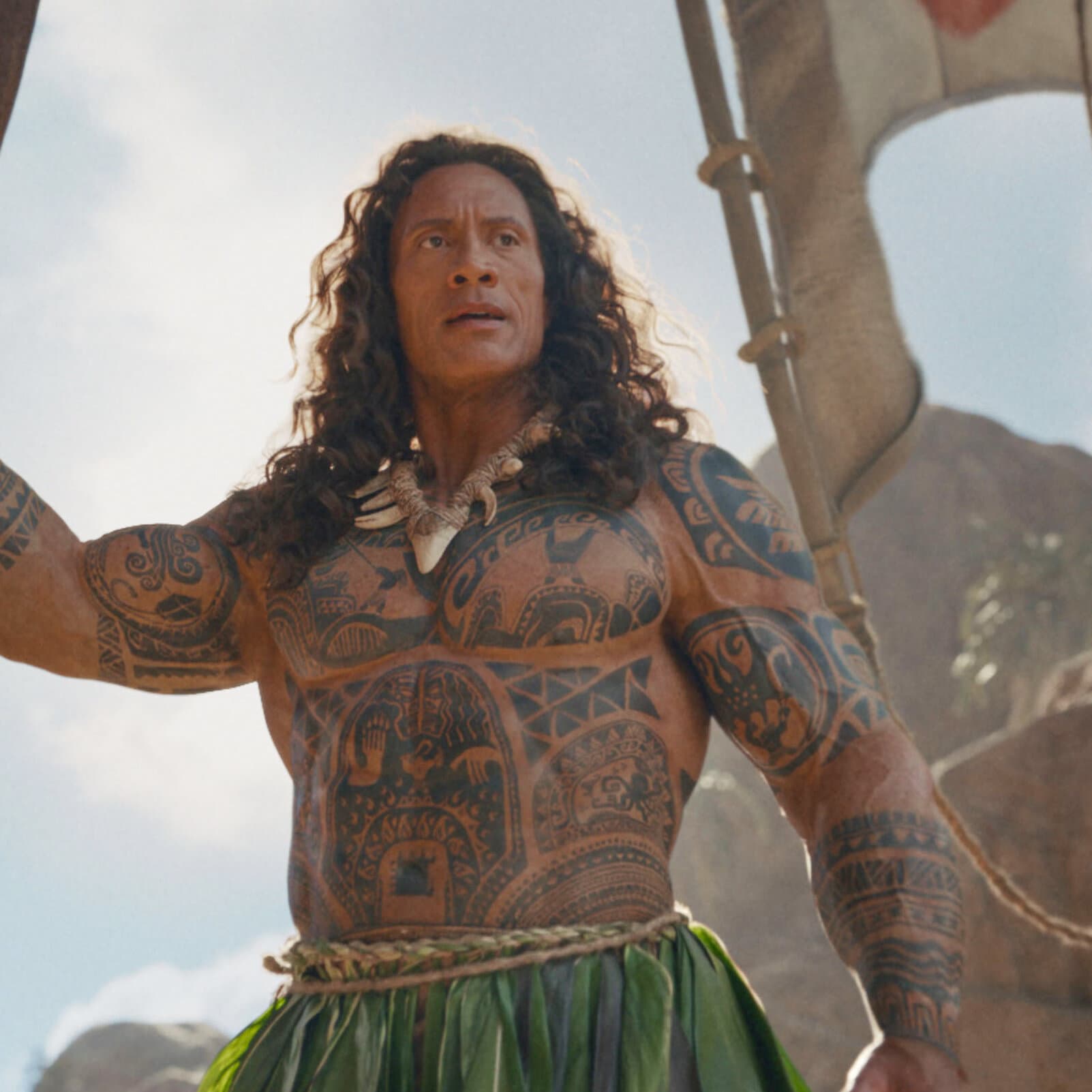 Disney's live-action Moana film poster with box office statistics