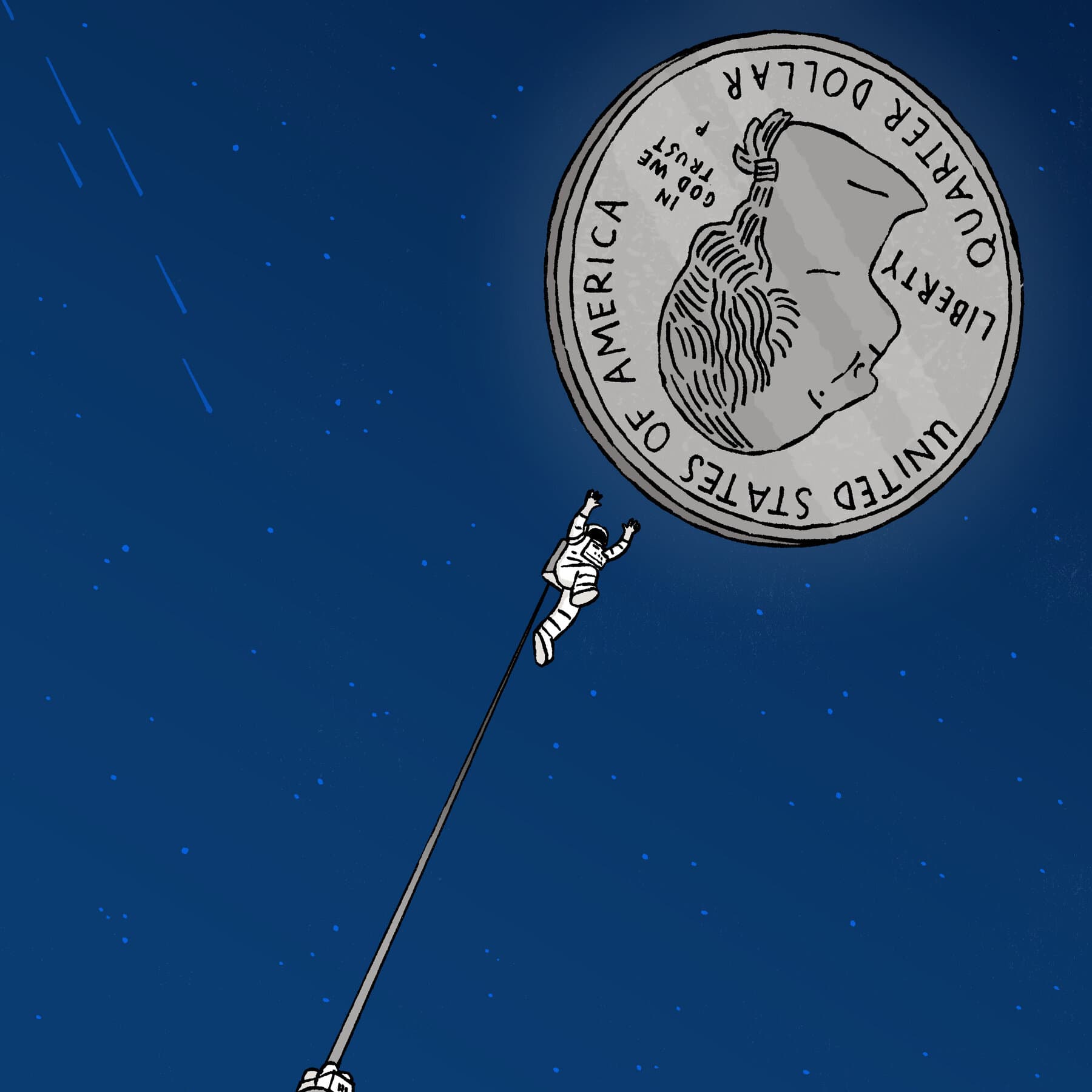 SpaceX logo with a backdrop of a rocket launch
