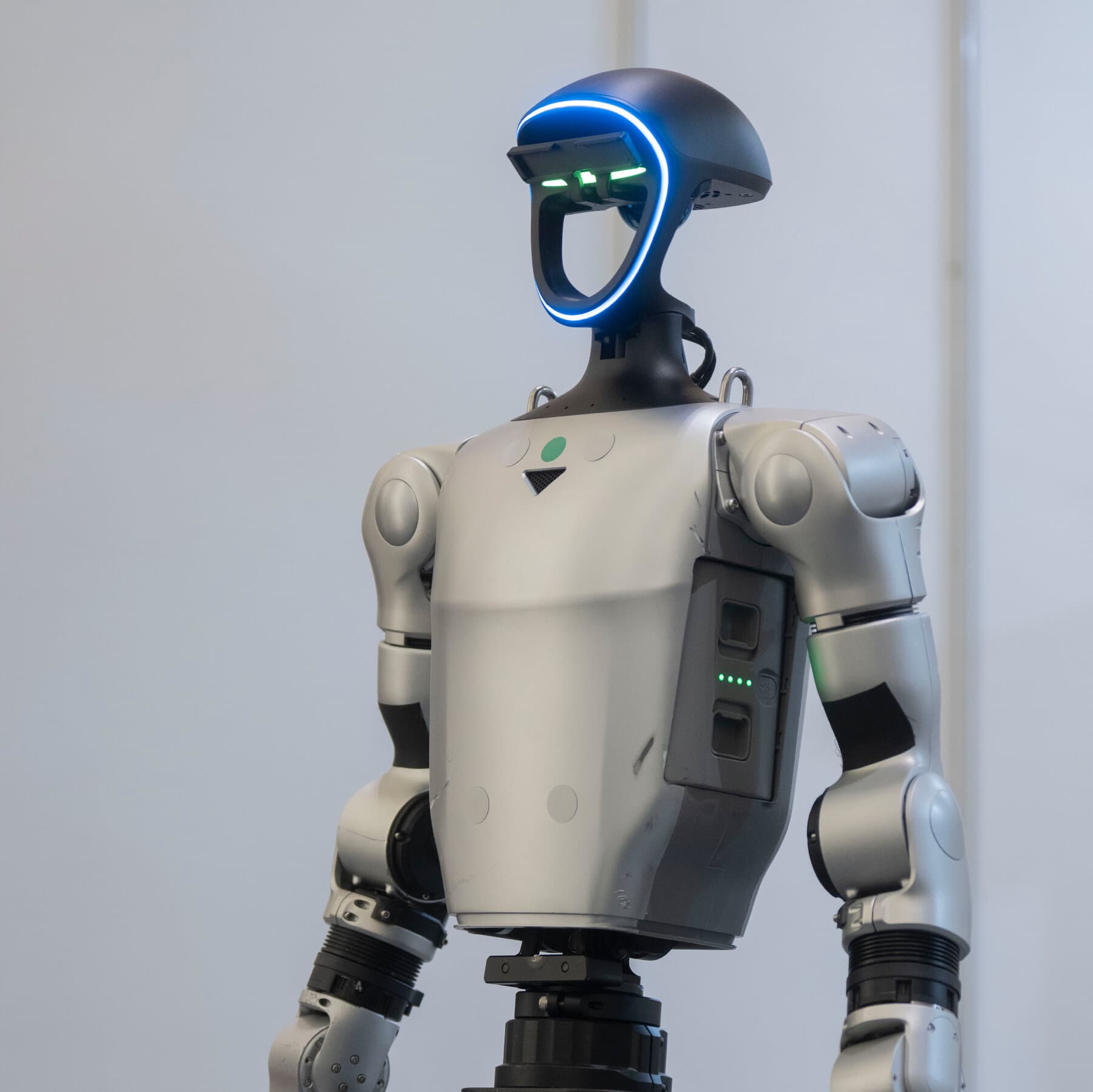 Unitree Robotics humanoid robot in a futuristic setting