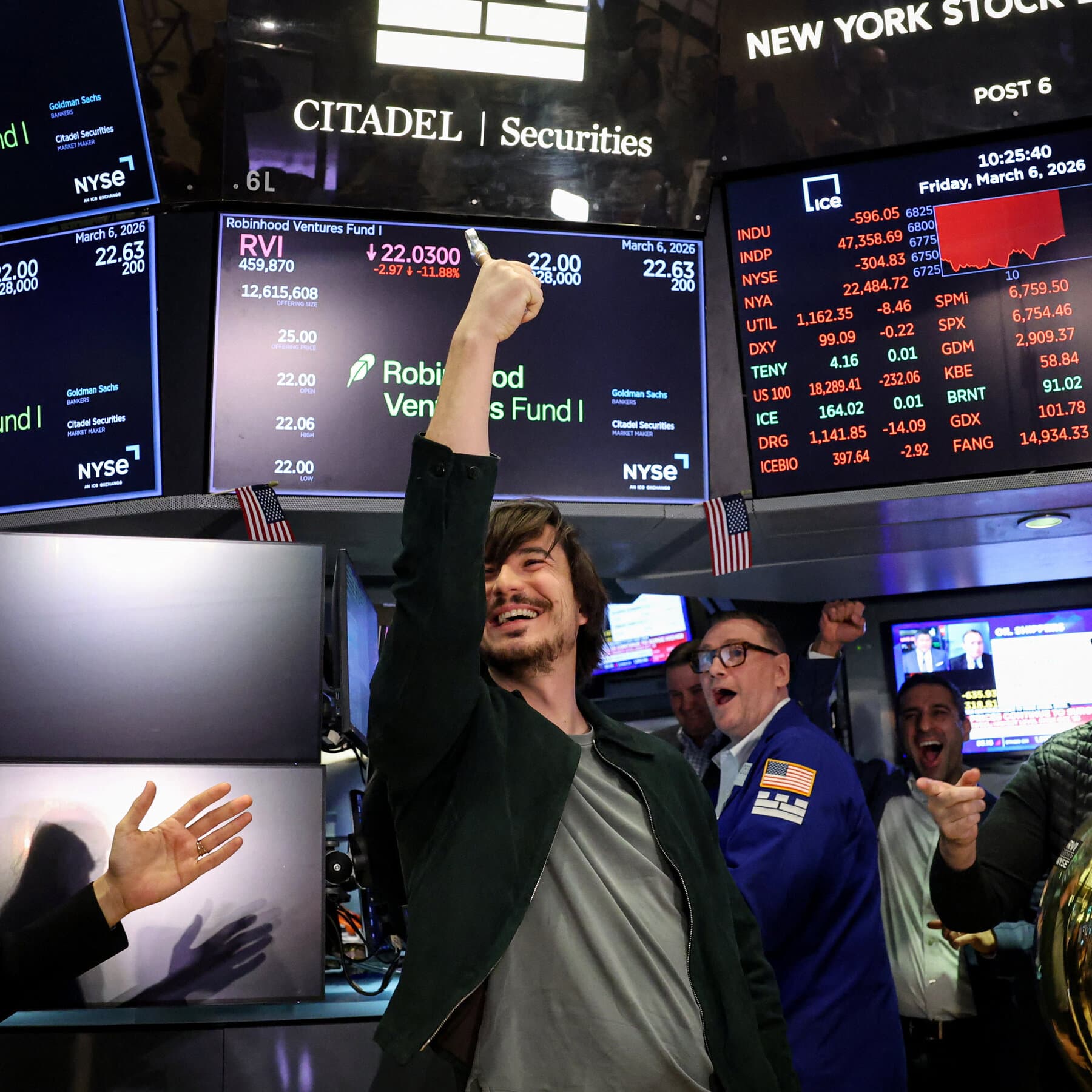 Robinhood Ventures Fund II launch event with trading on NYSE