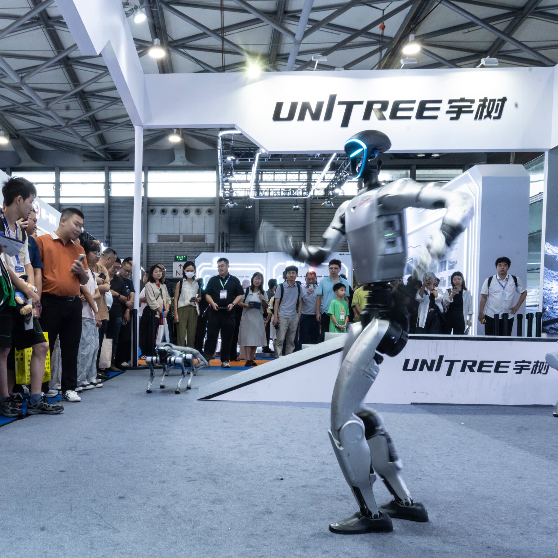 Infographic showing the surge in share prices of Unitree Robotics and CXMT, highlighting China's shift to domestic tech IPOs.
