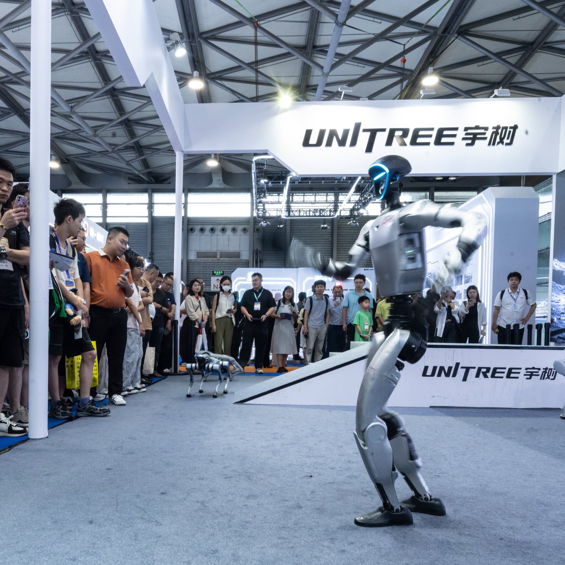A graphic showing the stock surge of Unitree Robotics and its impact on the AI sector.