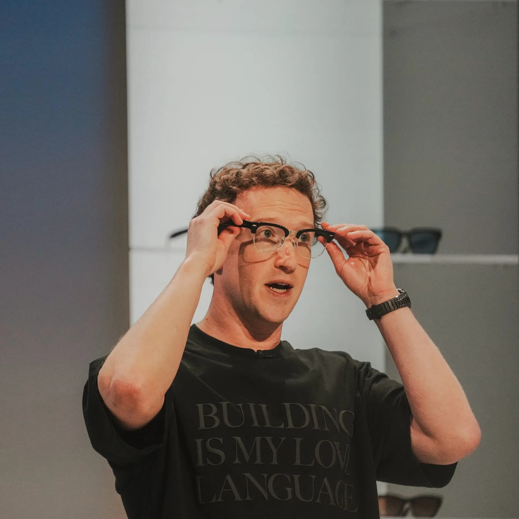 Meta's Ray-Ban smart glasses with protest signs about privacy concerns.