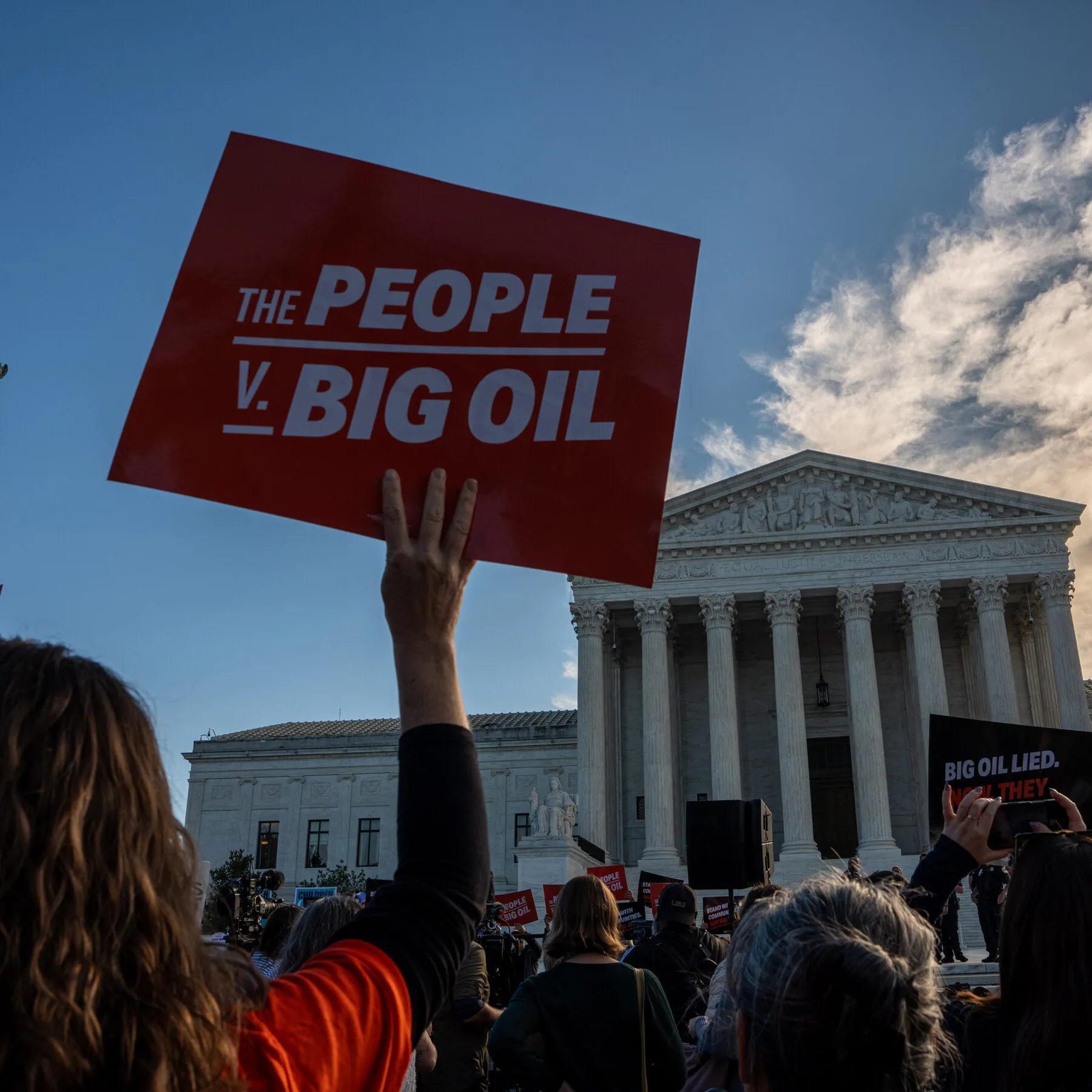 Infographic showing the number of climate damage lawsuits filed by U.S. cities against fossil fuel companies.